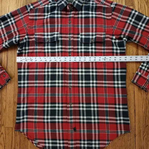 Polo Ralph Lauren Country Mens Plaid Flannel Button Down Shirt Size Medium Red - Picture 5 of 5